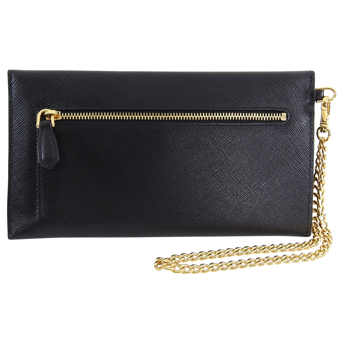 Prada Black Saffiano Envelope Wallet On Chain Wristlet – I MISS YOU VINTAGE