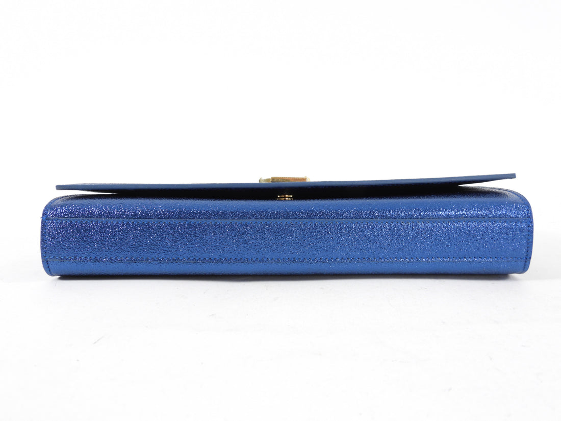 saint laurent blue clutch