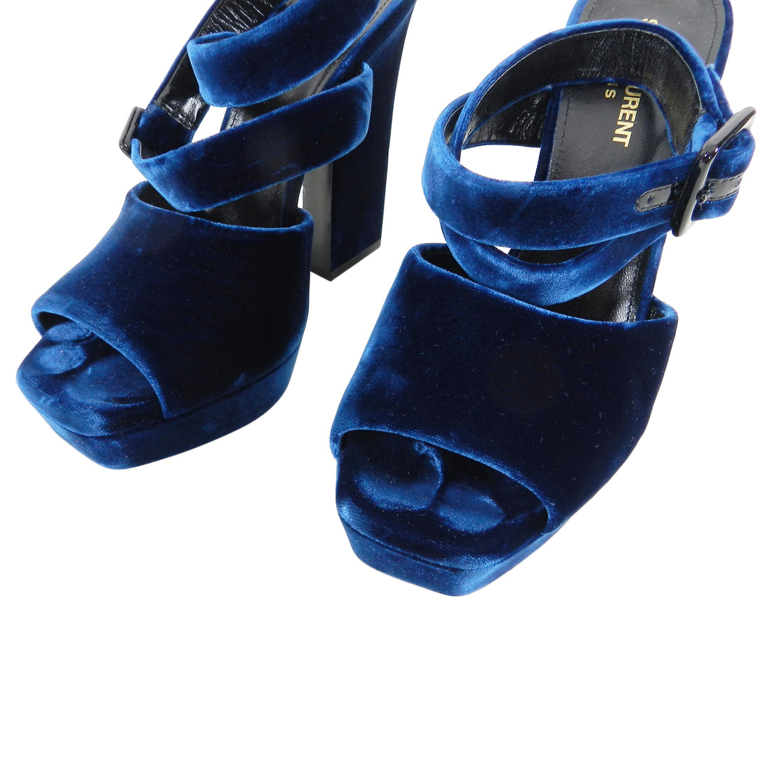 evaluerbare Pointer korrekt Saint Laurent Blue Velvet Debbie Platform Sandals - 39.5 – I MISS YOU  VINTAGE