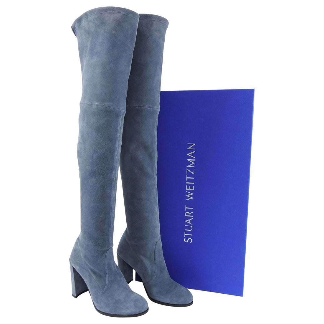 stuart weitzman blue suede shoes