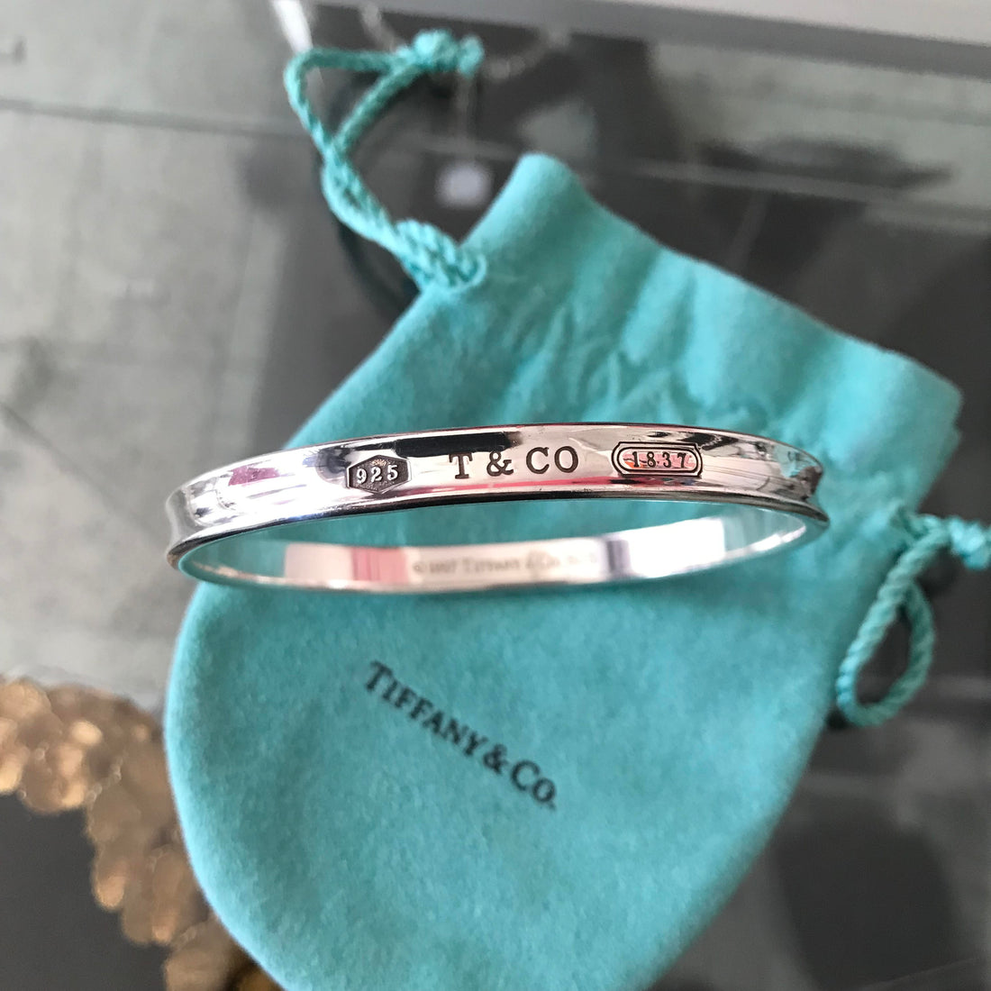 Tiffany and Co. Sterling Silver 1837 Oval Bangle Bracelet – I MISS YOU ...