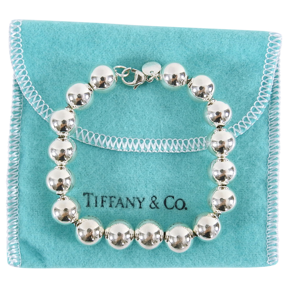 Tiffany and Co Sterling Silver 10mm Ball Bracelet – I MISS YOU VINTAGE