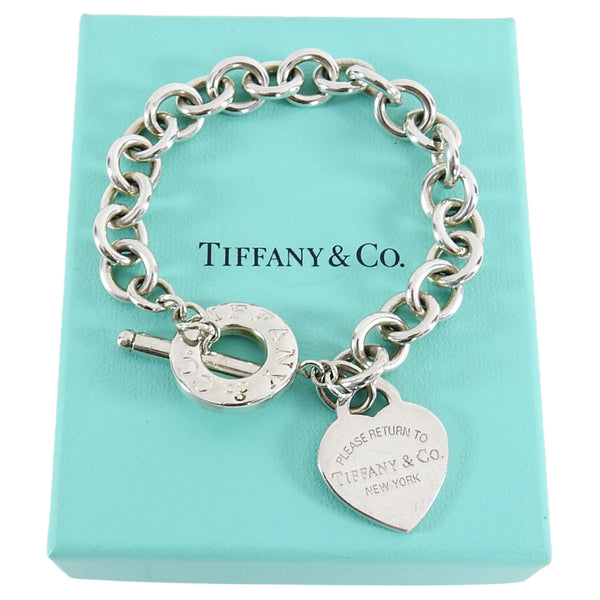 Tiffany and Co. Sterling Silver Heart Toggle Chain Bracelet – I MISS ...