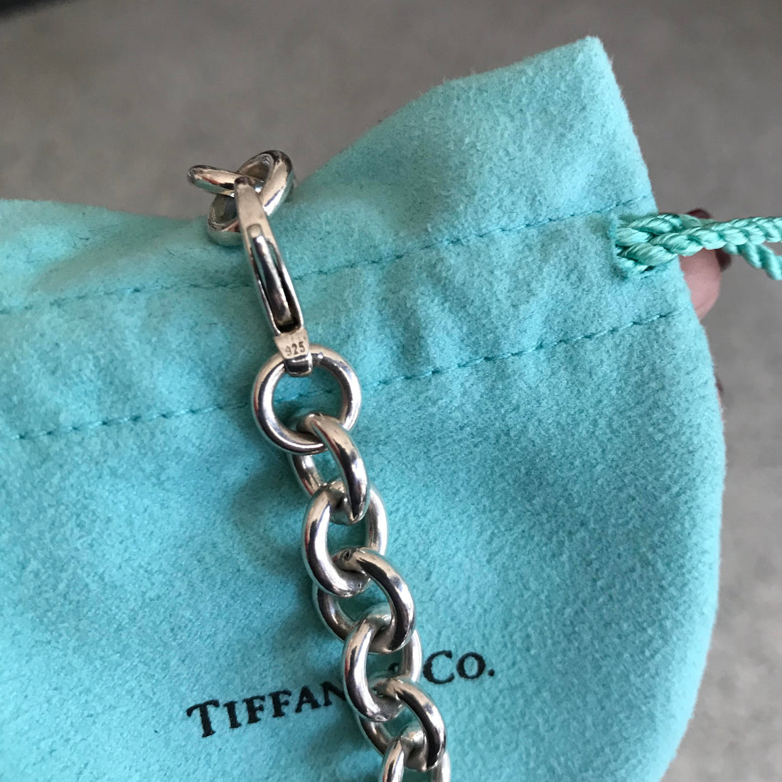 Tiffany and Co. Sterling Silver Heavy Chain Link Choker Necklace – I ...