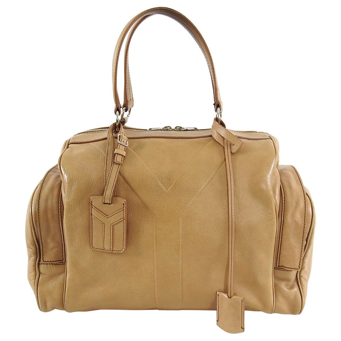 YSL Yves Saint Laurent Light Tan Y Line Satchel Bag – I MISS YOU VINTAGE