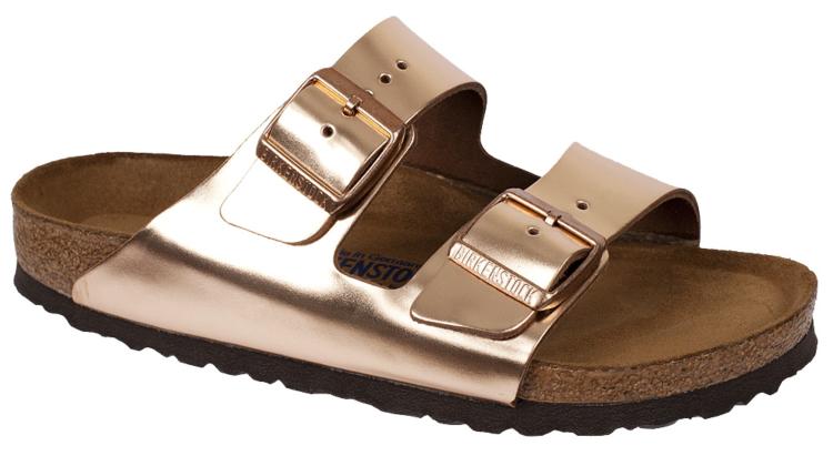 copper leather sandals