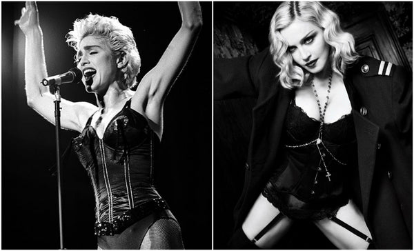 Madonna szereti a kihívó, fekete szetteket.
