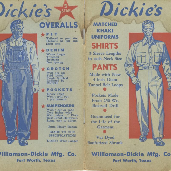 Dickies reklám az 1940-es évekből