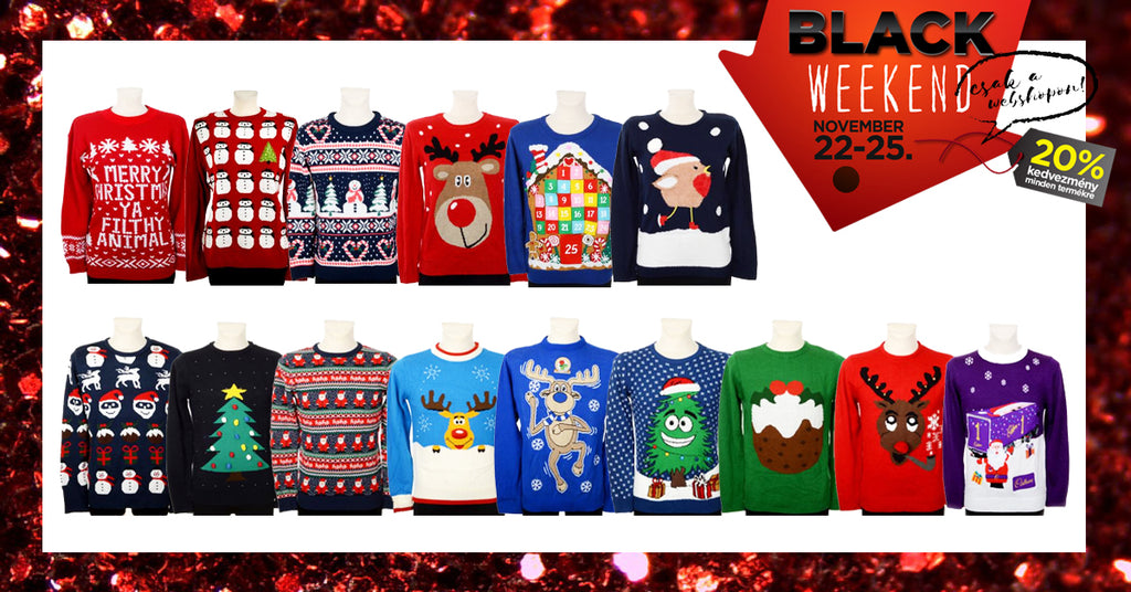 black friday, black weekend, szputnyik, szputnyikshop, discount, cyber monday, ugly jumper, ugly sweater, christmas, kitschmas