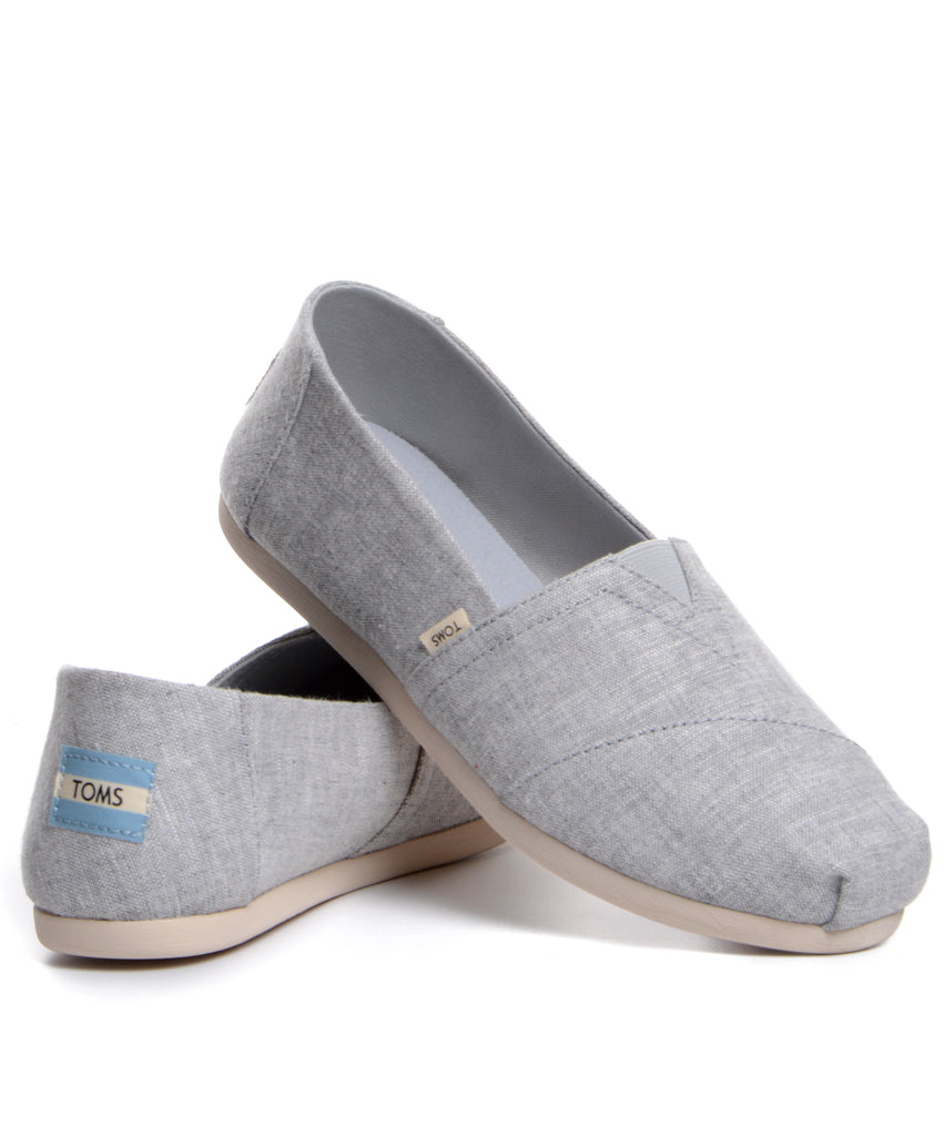 toms drizzle grey slub chambray women's classics