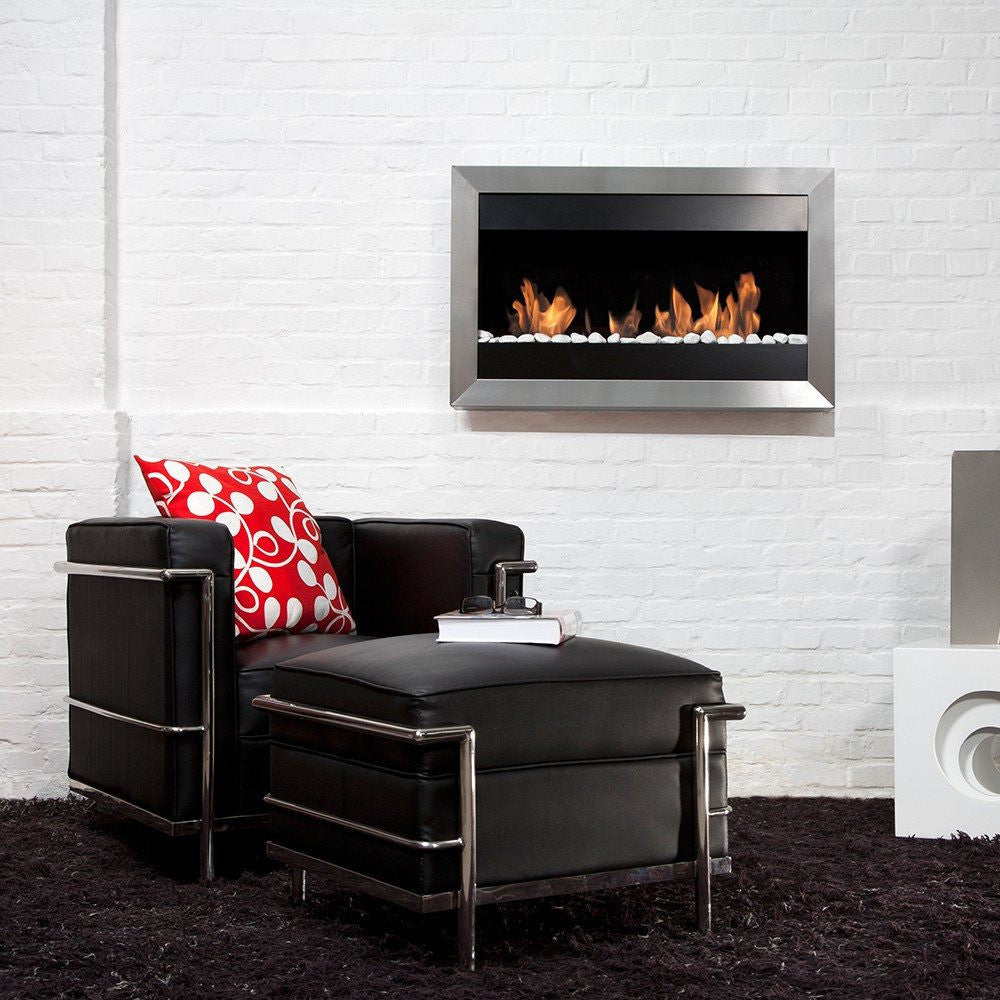 Bio-Blaze Square Small 2 Stainless Steel Bio-Ethanol Fireplace