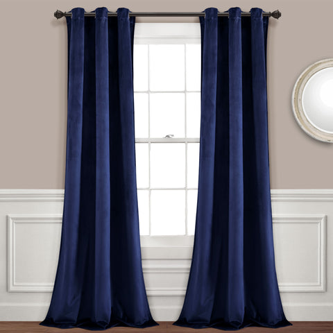 Prima Velvet Solid Window Curtains by Lush Decor