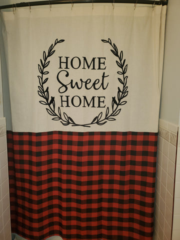 Home Sweet Home Wreath Shower Curtain