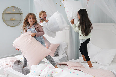 Girls on Rainbow Tufted Dot Comforter Set