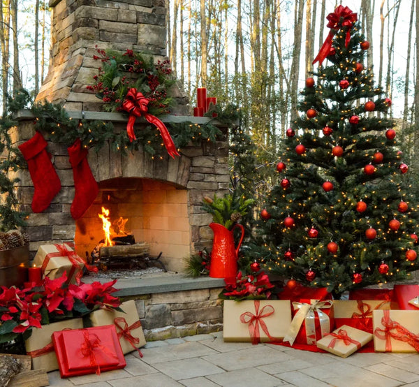 Holiday Outdoor Fireplace