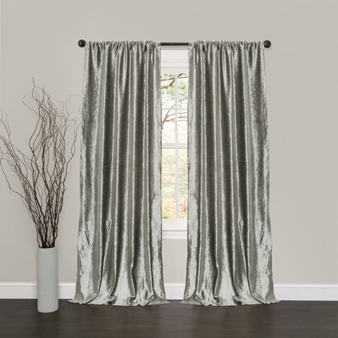 Velvet silver window curtains