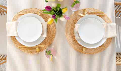 spring decor tablescape