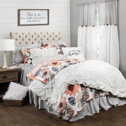 Bedding Bundle: Leah Quilt Set + Bella Comforter - Full/Queen