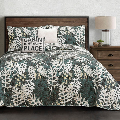 Camouflage Leaves Quilt Set