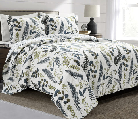 Devonia All Over Cotton 3 Piece Quilt Set 