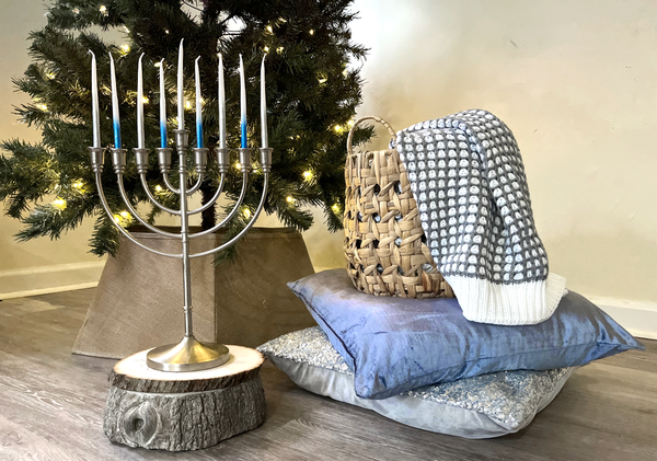Hanukkah and Christmas decor