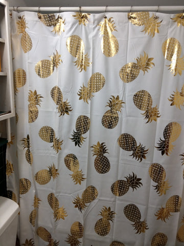 Pineapple Toss Shower Curtain by Lush Decor