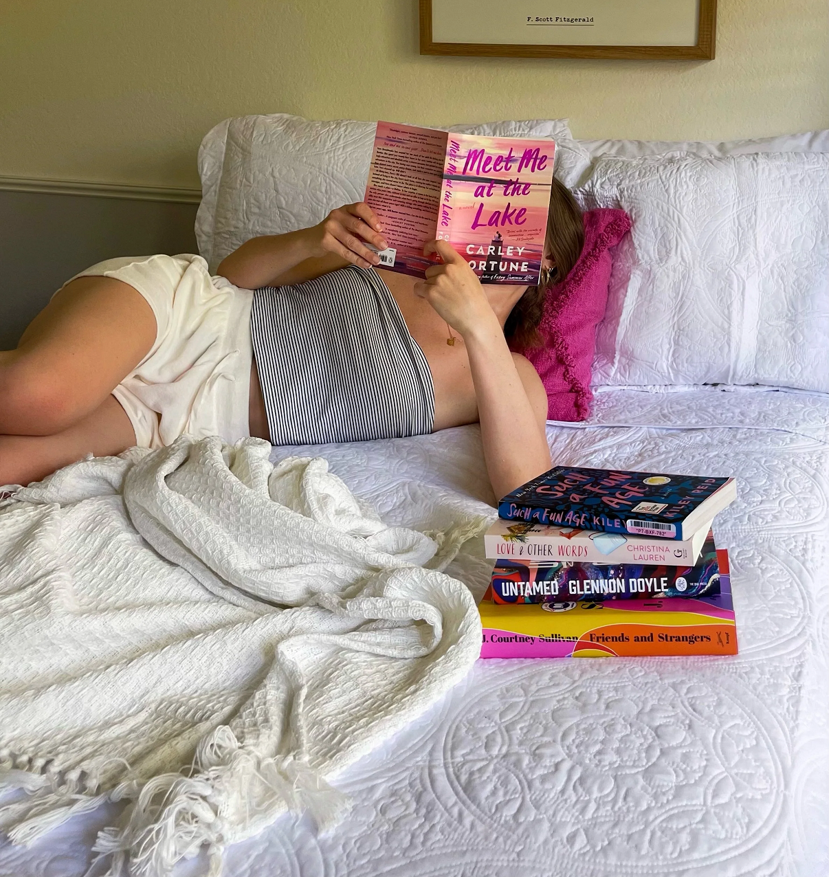 reading a book in bed