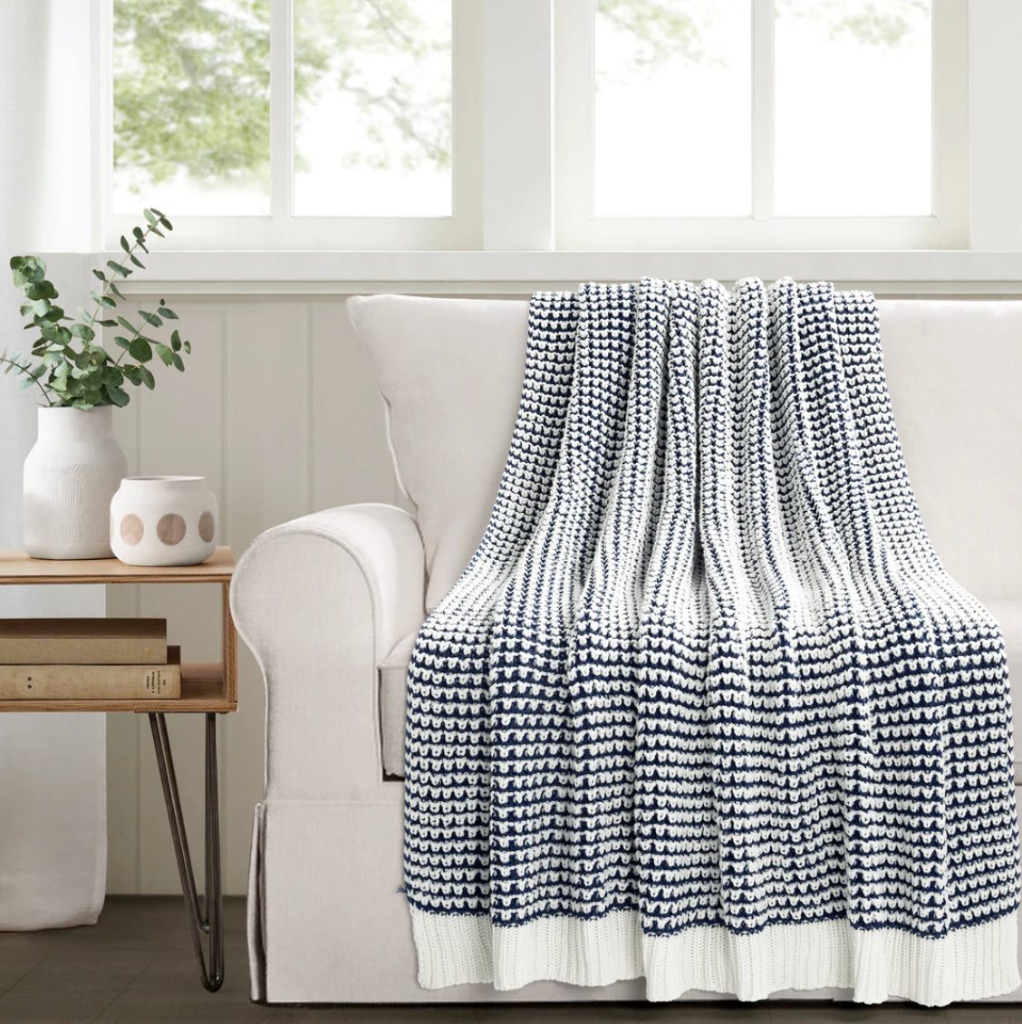 Julie Tassel Pillow + Chic And Soft Knitted Throw Bundle