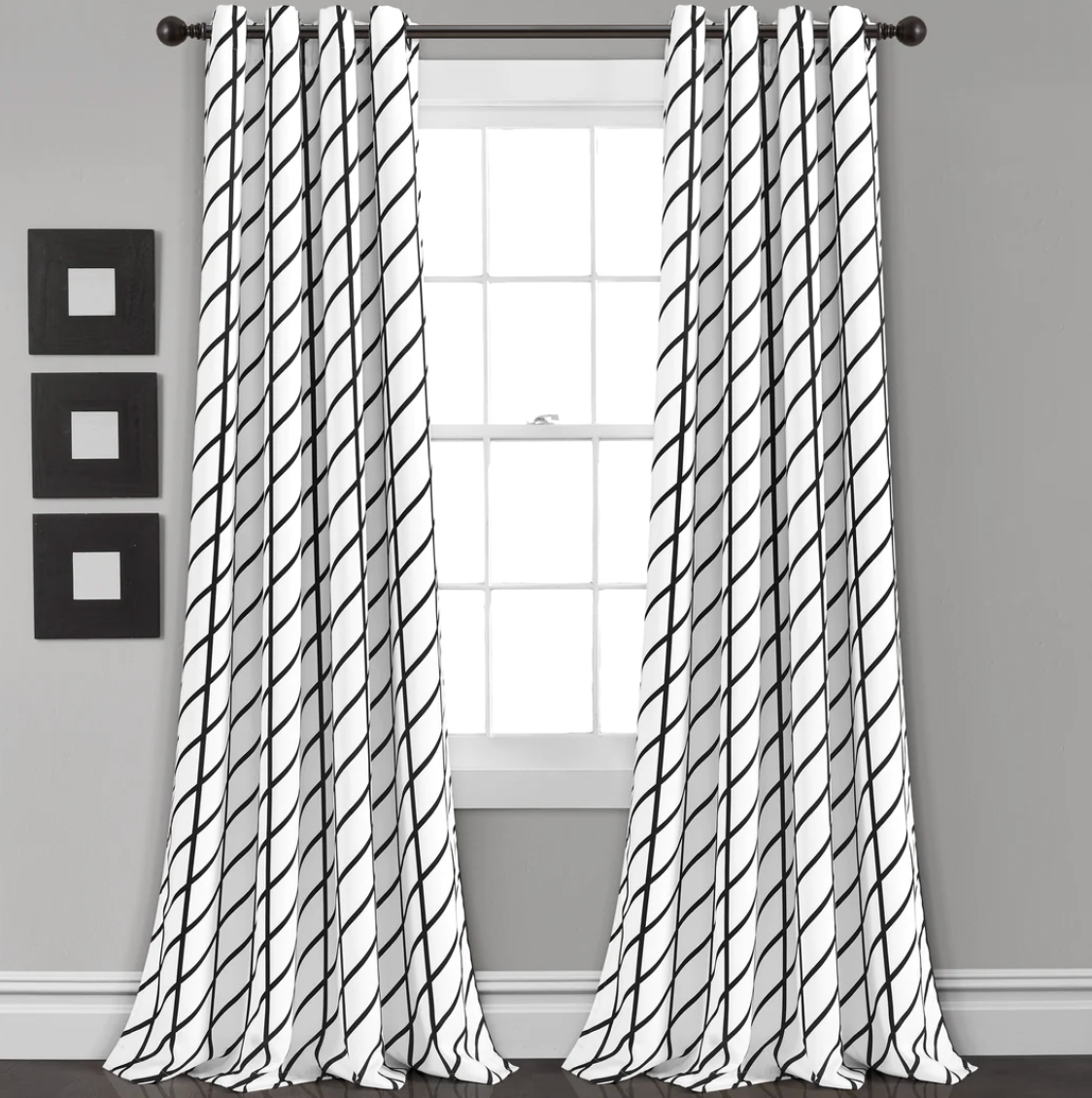 Feather Arrow Geo Room Darkening Window Curtain Panel Set