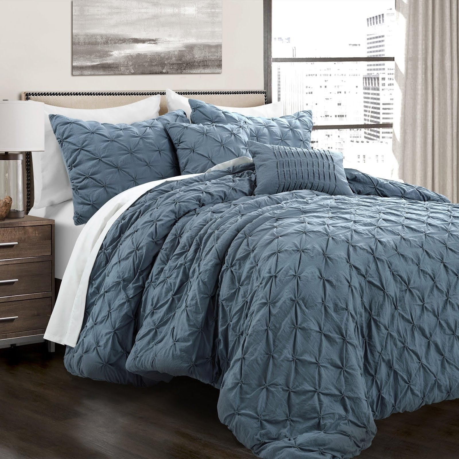 Ravello Pintuck 5 Piece Comforter Set