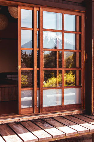 wood window door