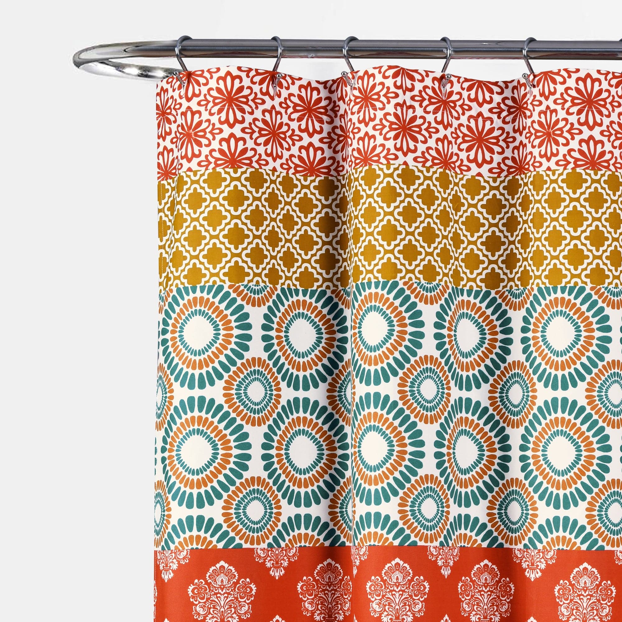 bohemian shower curtain set