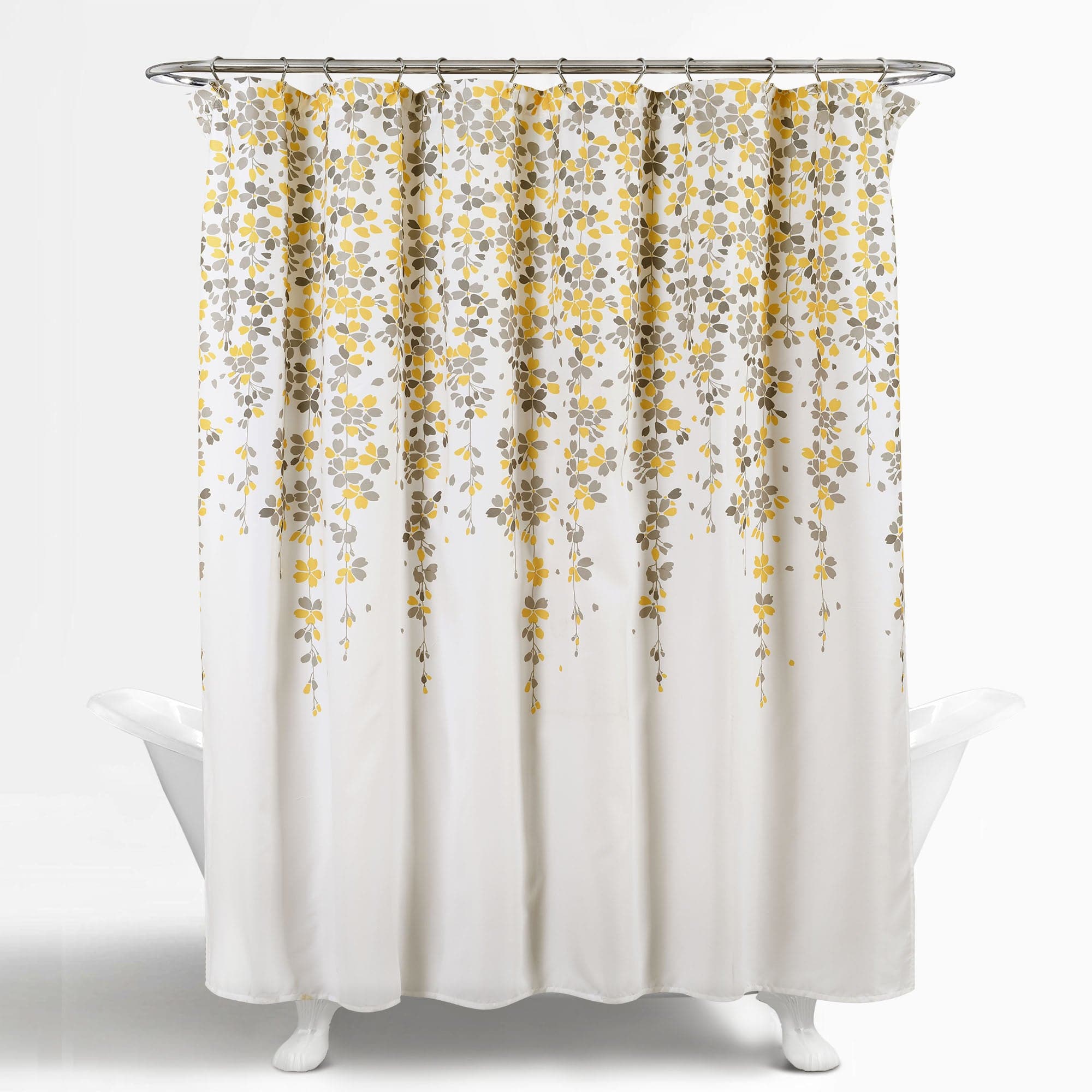 Weeping Flower Shower Curtain Lush Decor www.lushdecor