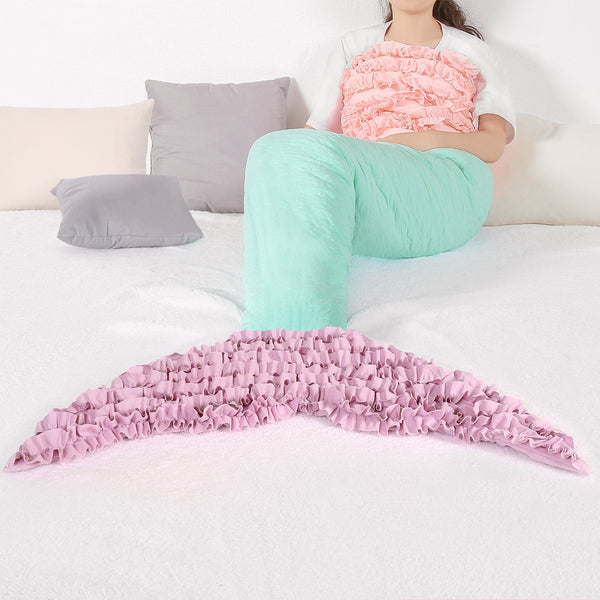 lush decor ruffle mermaid shape sherpa throw 30 in x 75 i