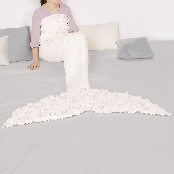 lush decor ruffle mermaid shape sherpa throw 30 in x 75 i