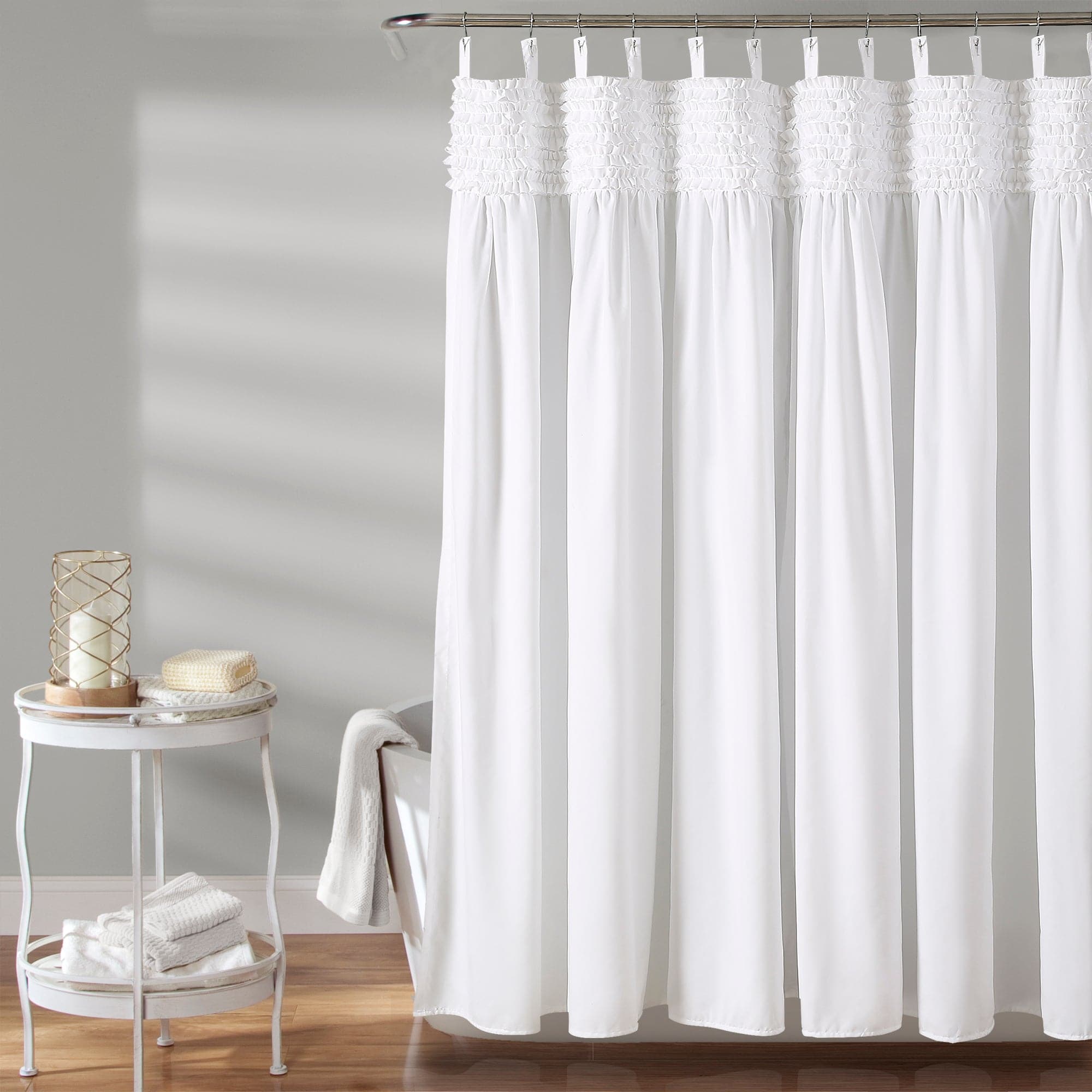 ruffle shower curtain - Small Living Room Ideas: 6 Ways To Maximise ...