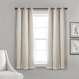 Grommet Sheer With Insulated Blackout Lining Curtain Panel Set | Lush ...