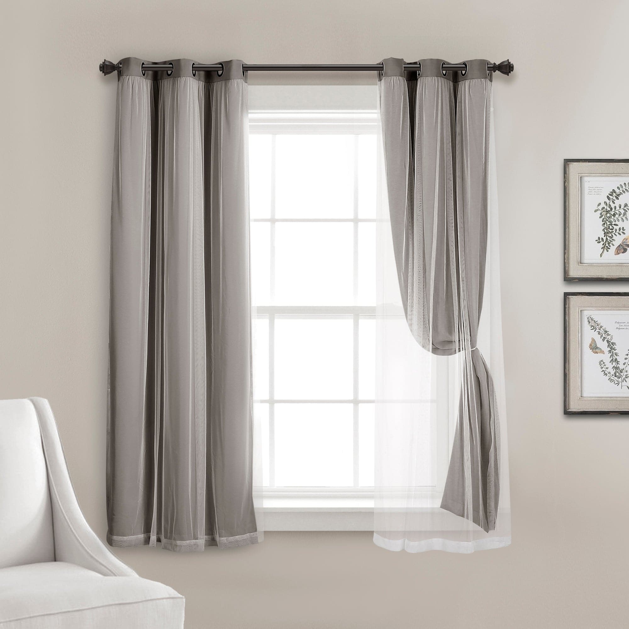 Grommet Sheer With Insulated Blackout Lining Curtain Panel Set Lush Decor Wwwlushdecorcom Lushdecor