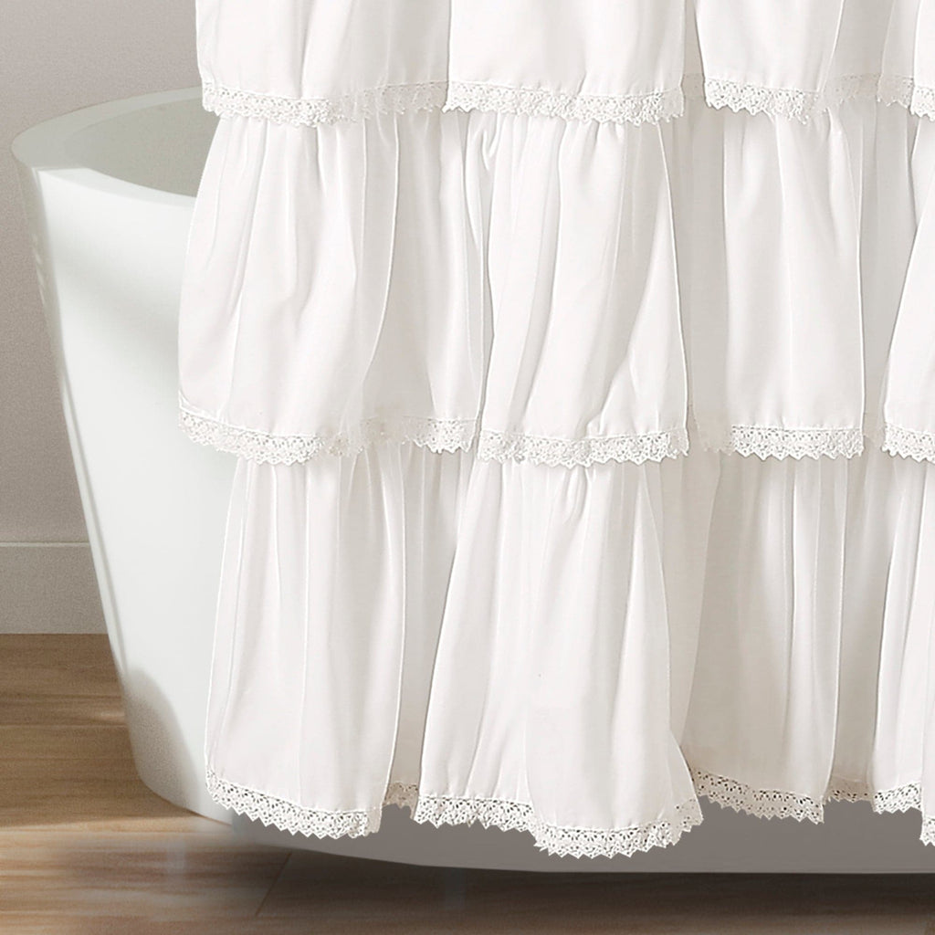 Lace Ruffle Shower Curtain | Lush Decor | www.lushdecor.com – LushDecor