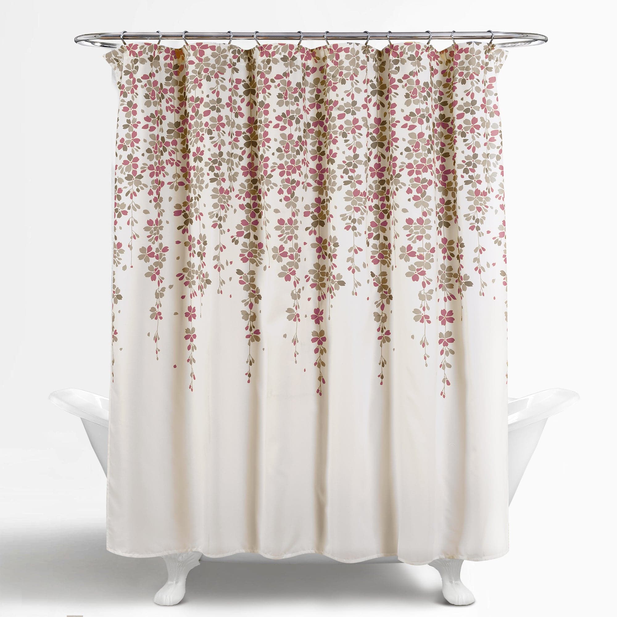 Weeping Flower Shower Curtain Lush Decor www.lushdecor