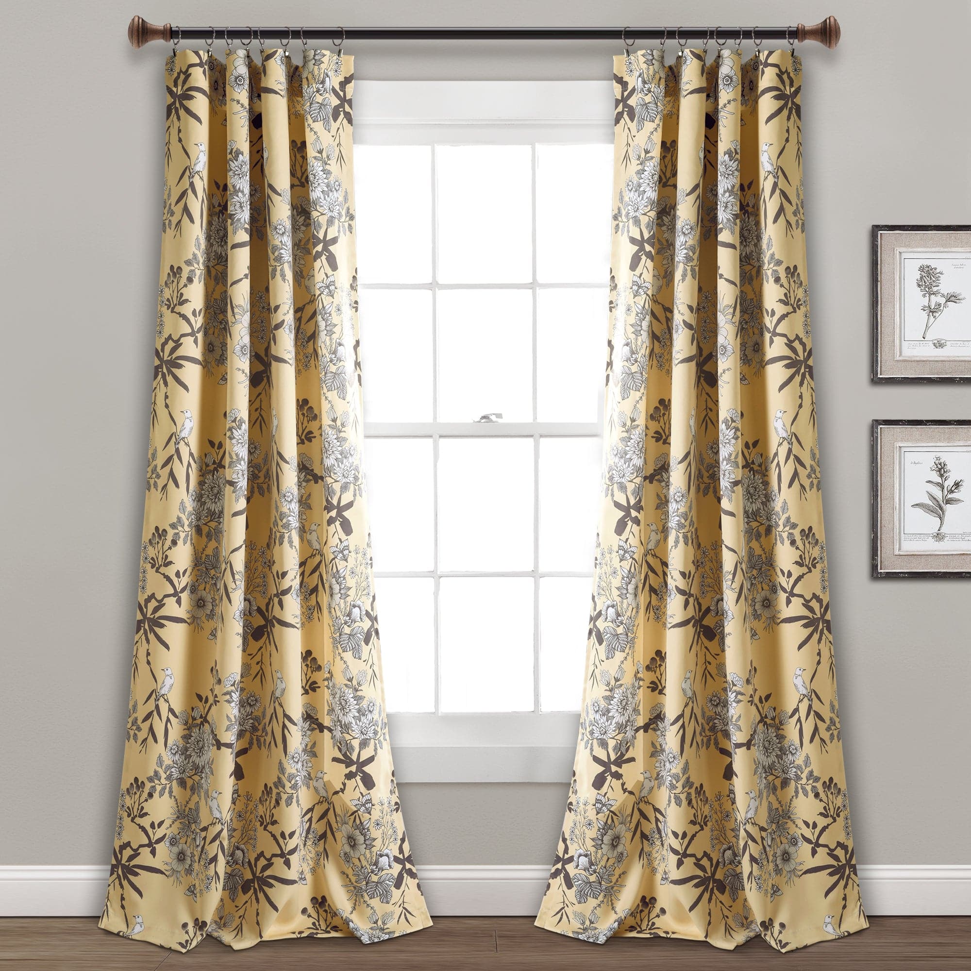 Botanical Garden Room Darkening/Light Filtering Window Curtain Panel ...