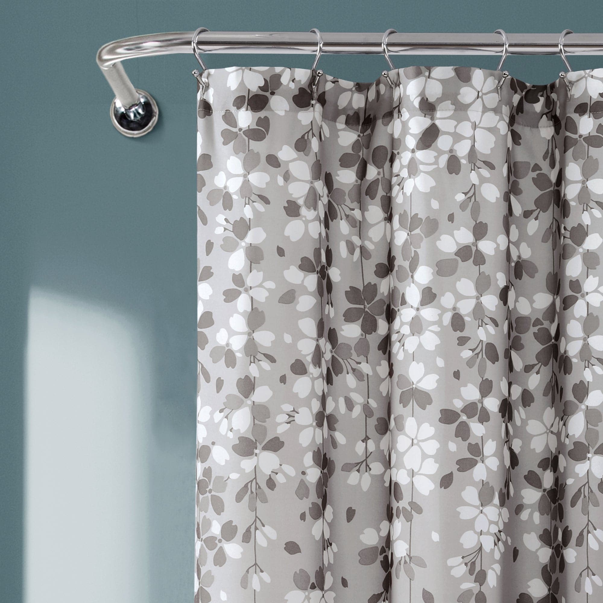 burgundy and gray shower curtain