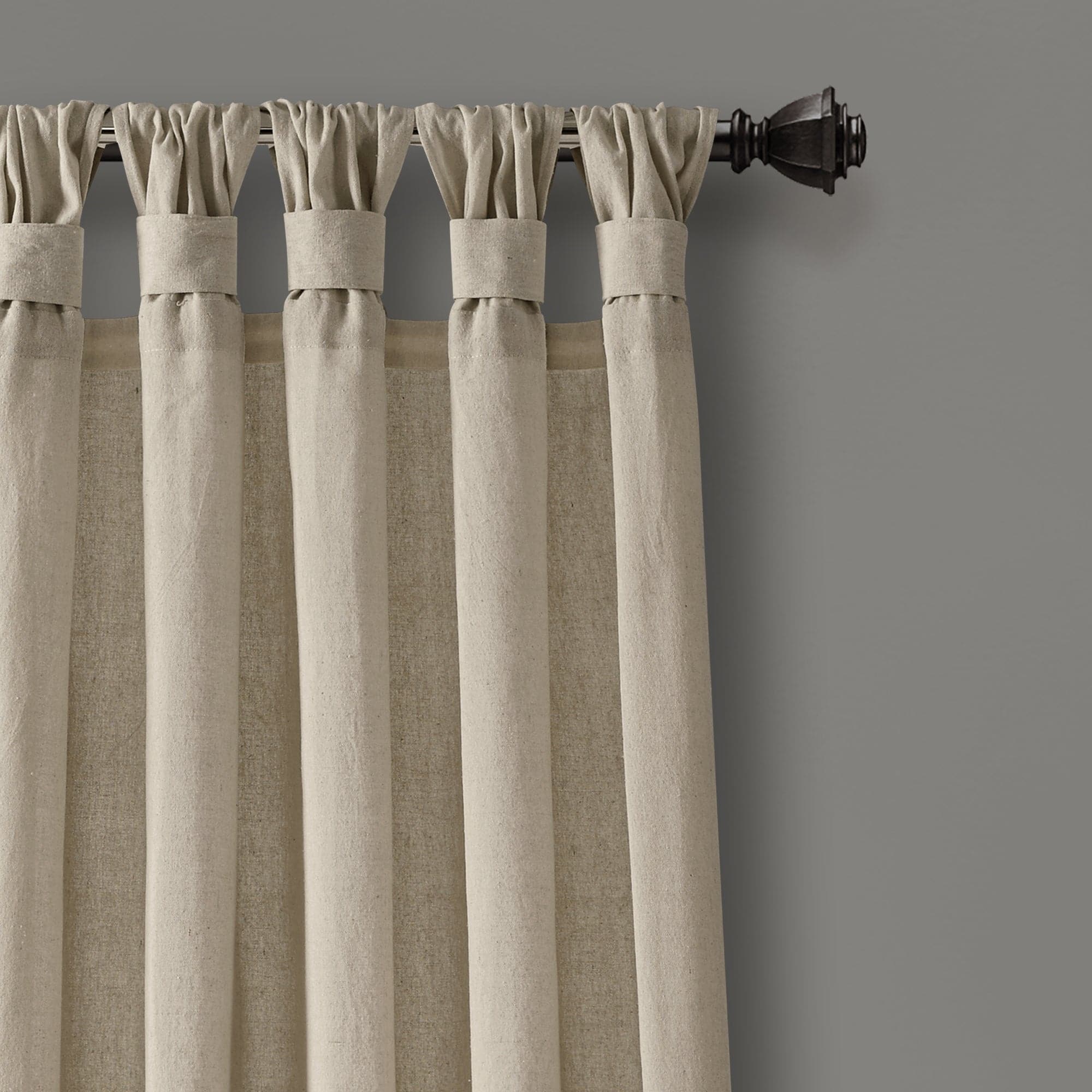 Burlap Knotted Tab Top Window Curtain Panel Set Lush Decor Wwwlushdecorcom Lushdecor