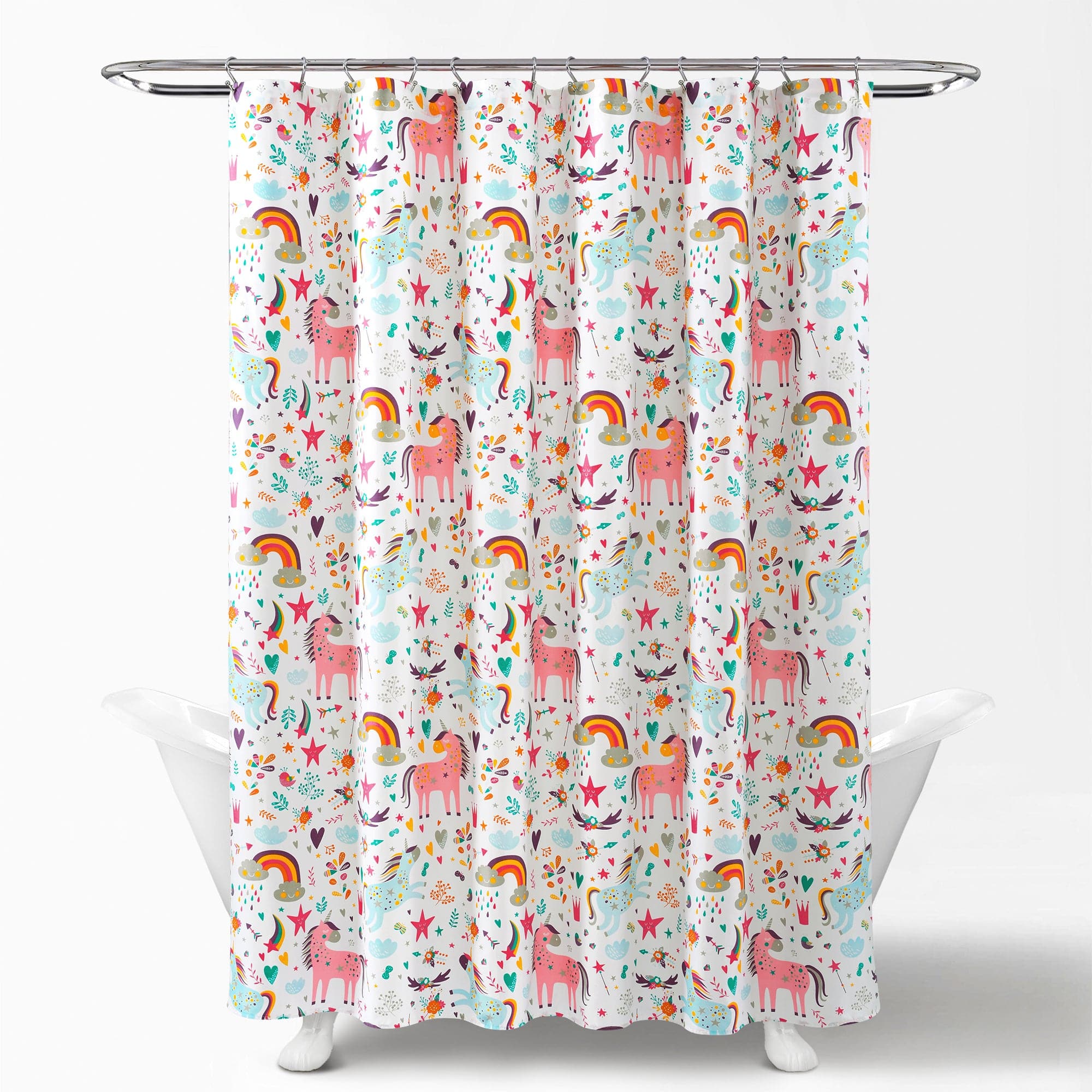 Unicorn Heart Shower Curtain Pb J Lush Decor Wwwlushdecorcom