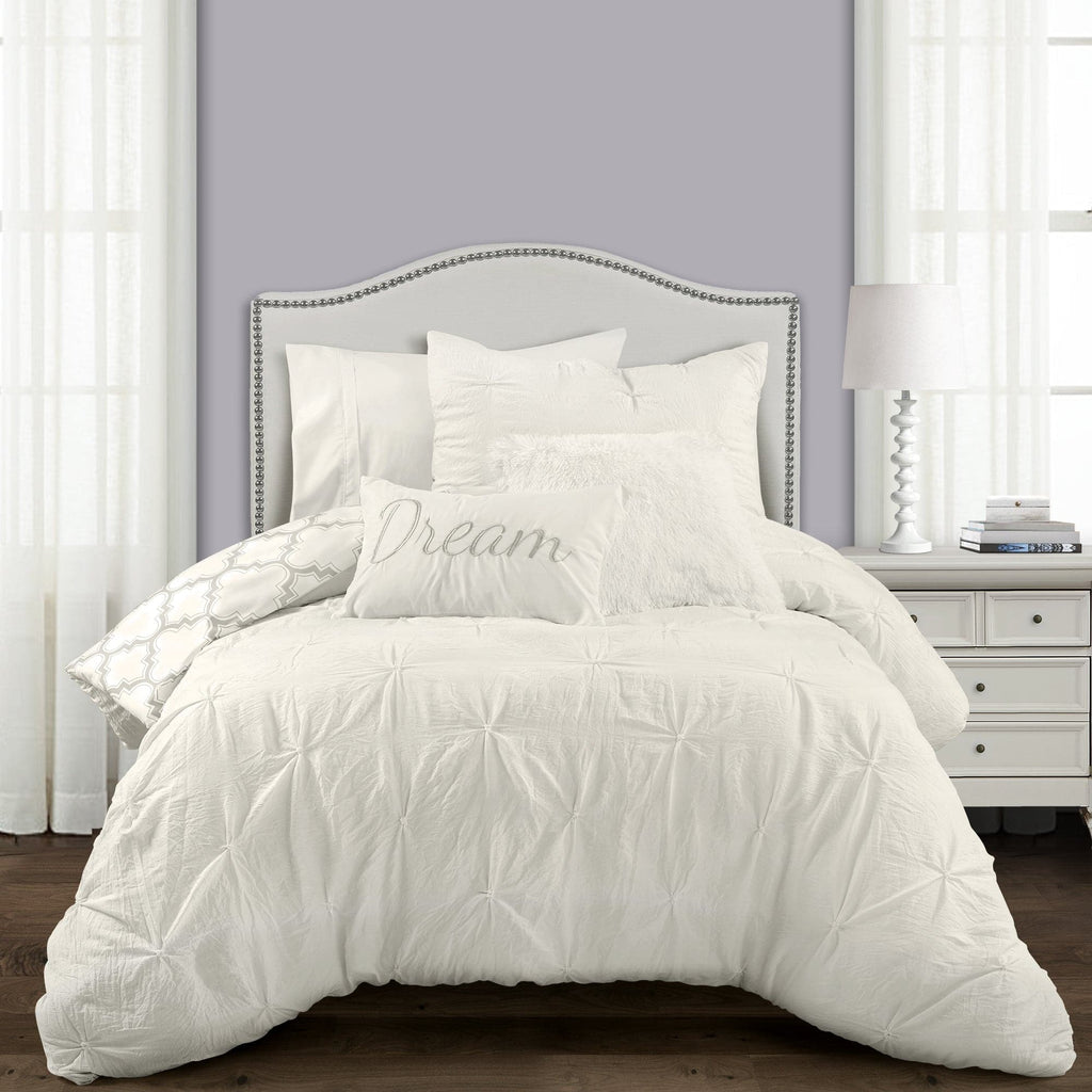 Ravello Pintuck Caroline Geo Comforter Set Back To Campus Dorm