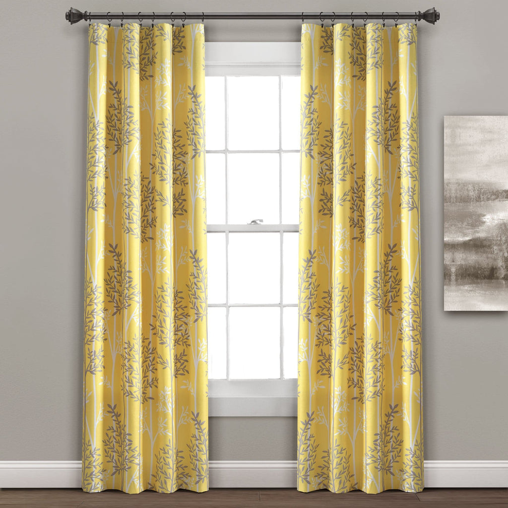 Linear Tree Insulated Rod Pocket Blackout Curtain Panel Set | Lush ...