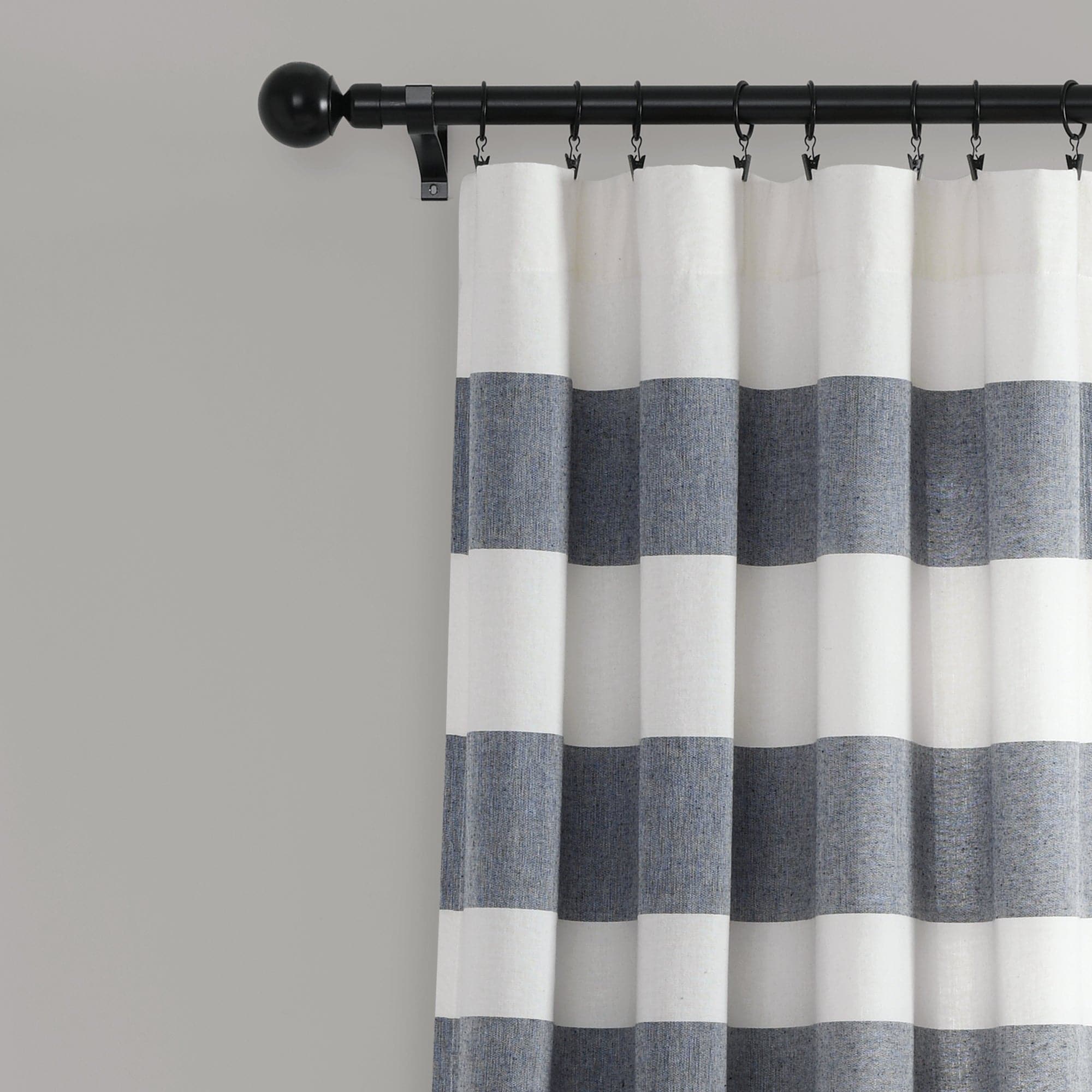 Cape Cod Stripe Yarn Dyed Cotton Window Curtain Panel Set Lush