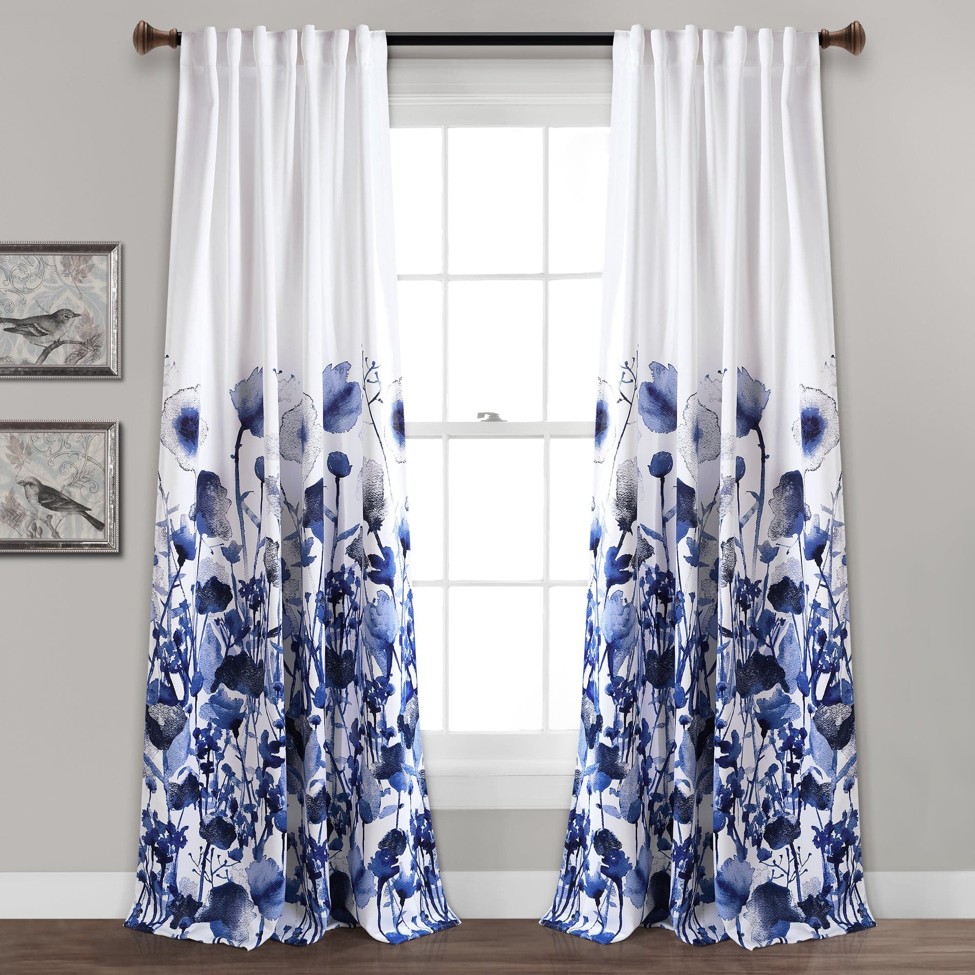 Zuri Flora Room Darkening Window Curtain Panel Set | Lush ...