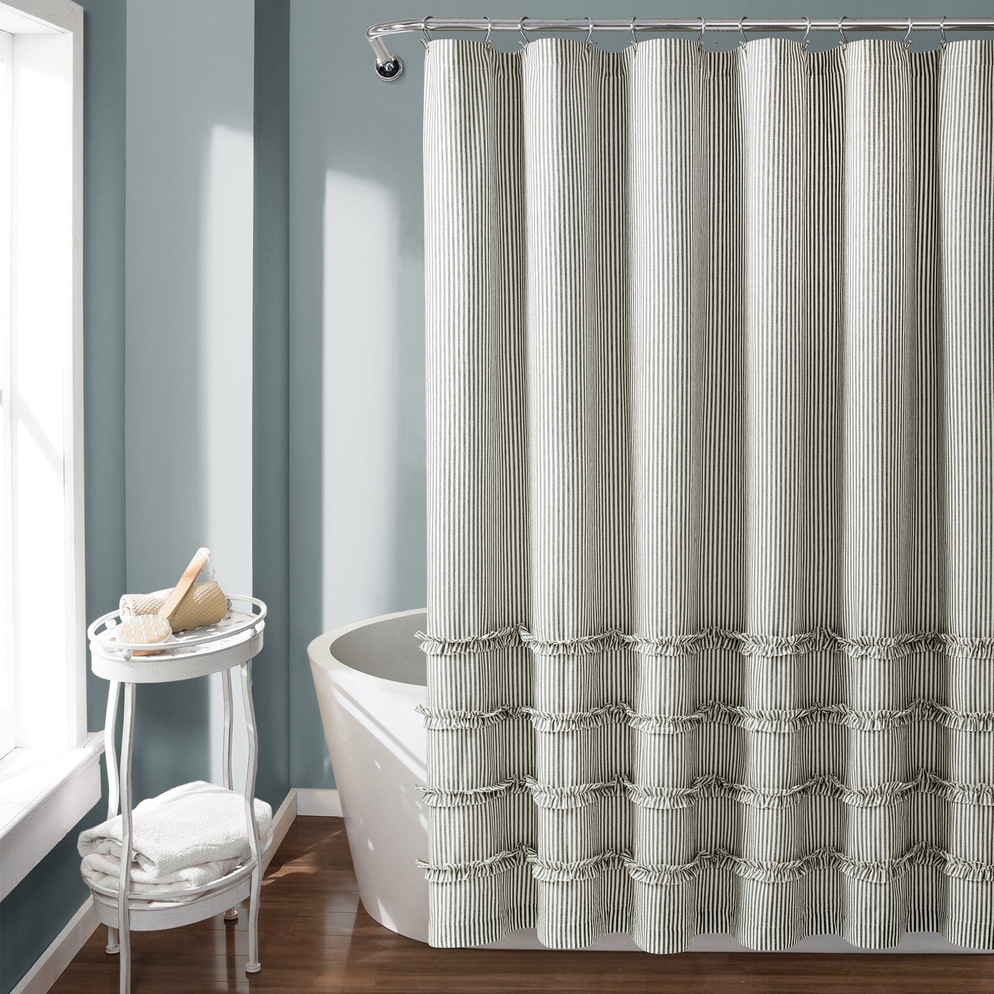 Vintage Stripe Yarn Dyed Cotton Shower Curtain | Lush ...