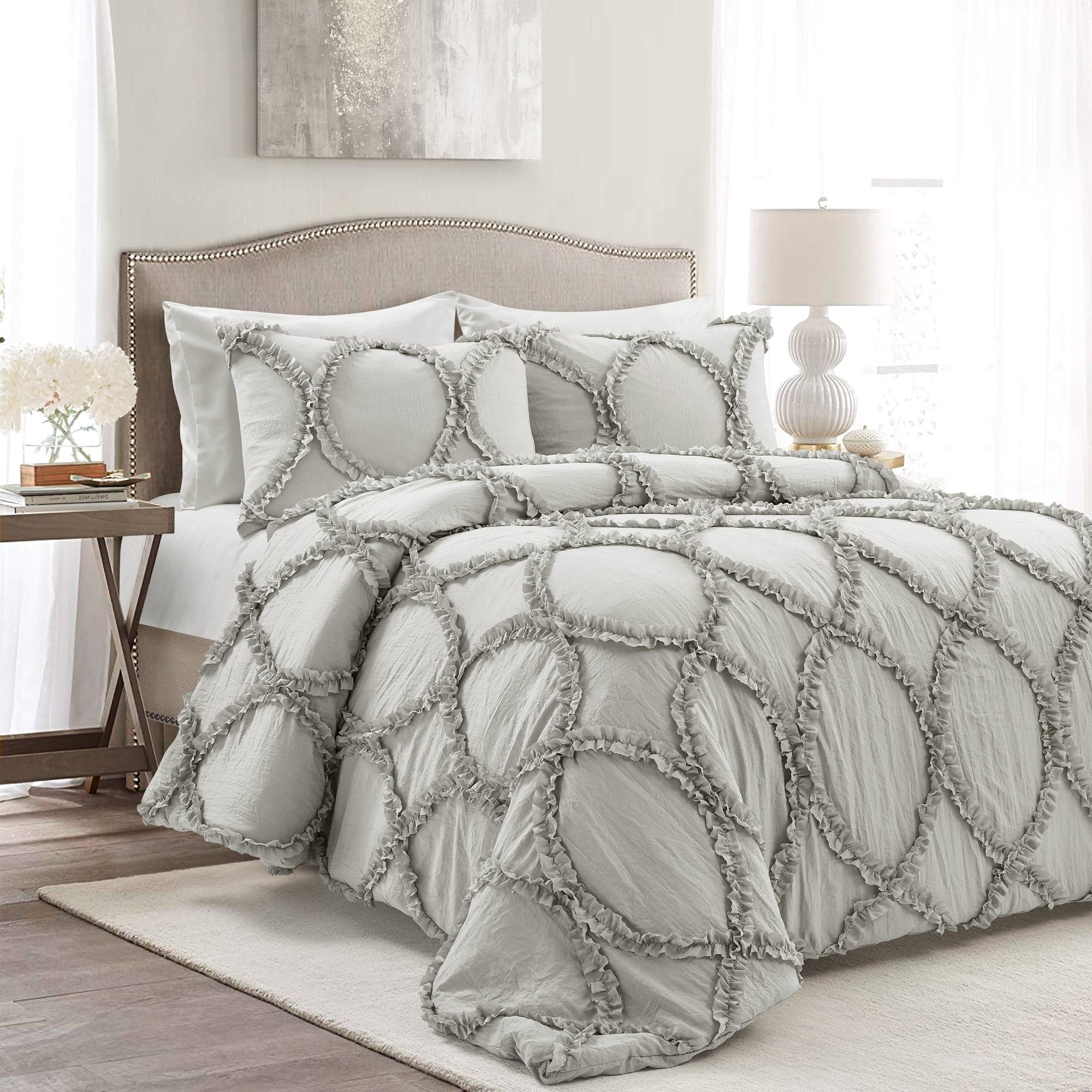 gray comforter queen